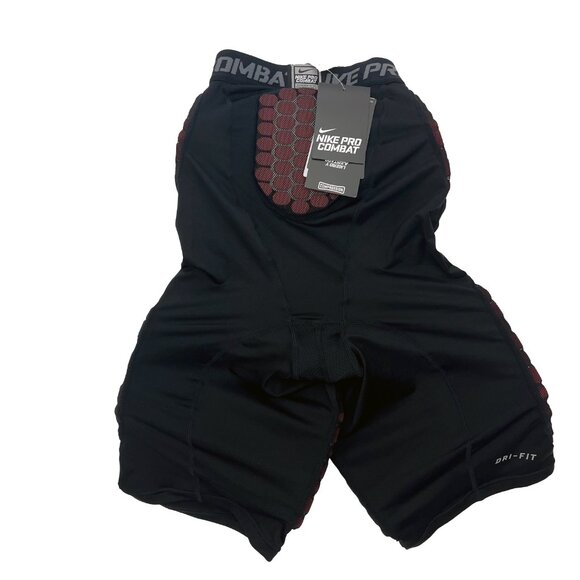 NIKE PRO COMBAT Mens XL X-Large Black Compression Football Shorts #411019 NWT - Picture 1 of 5